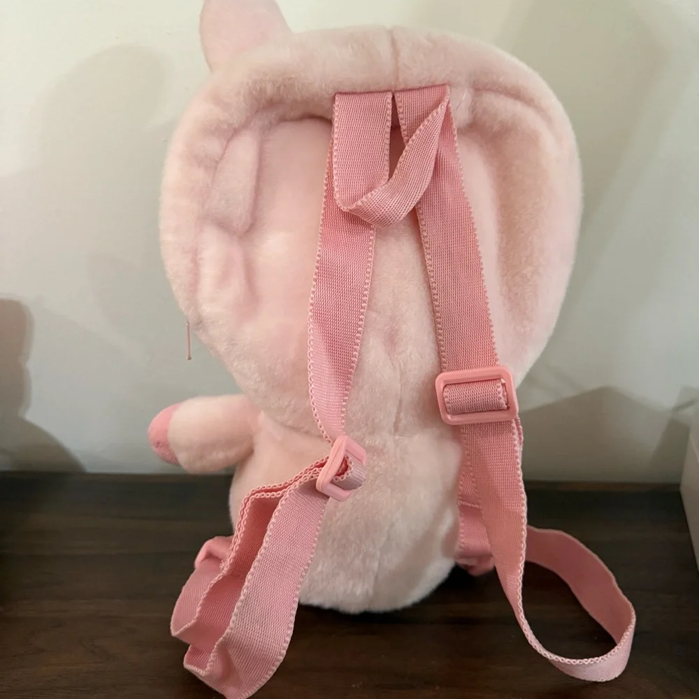 LINE FRIENDS Jungle Brown Piggy Plush Backpack Kawaii Bag